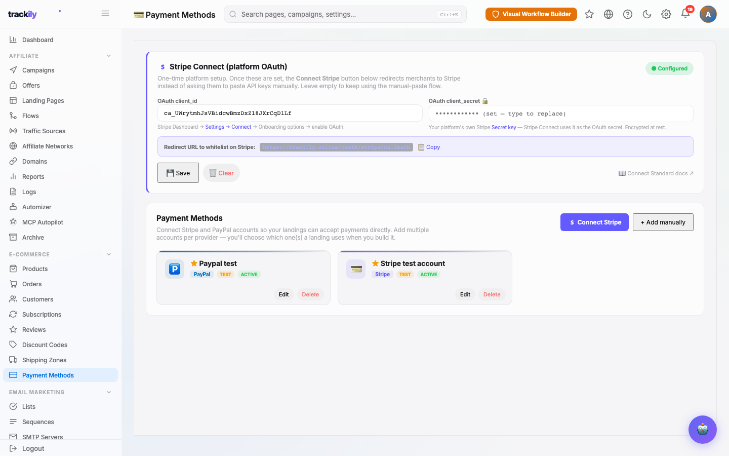 Payment methods